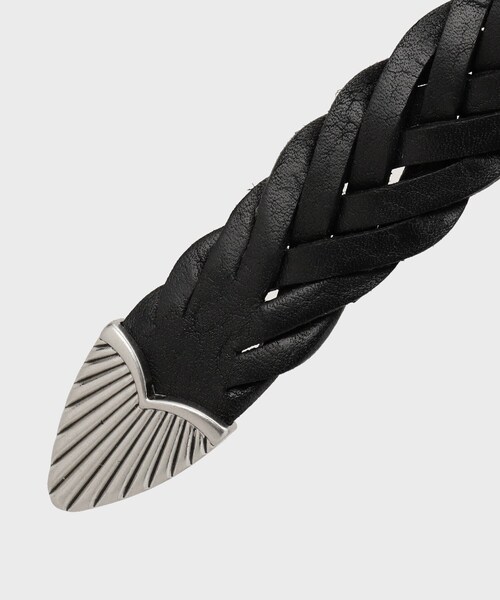 tk.TAKEO KIKUCHI（ティーケータケオキクチ）の「【牛革】メッシュウェスタンベルト（ベルト・メンズ・ブラック・00）」の7枚目の写真