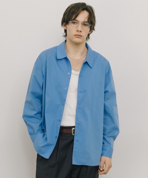 LURAKU】oversized open-collar shirt / オーバーサイズオープンカラー