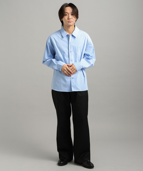 LURAKU】oversized open-collar shirt / オーバーサイズオープンカラー