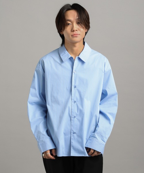 LURAKU】oversized open-collar shirt / オーバーサイズオープンカラー
