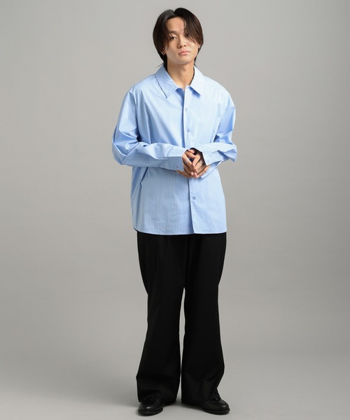LURAKU】oversized open-collar shirt / オーバーサイズオープンカラー