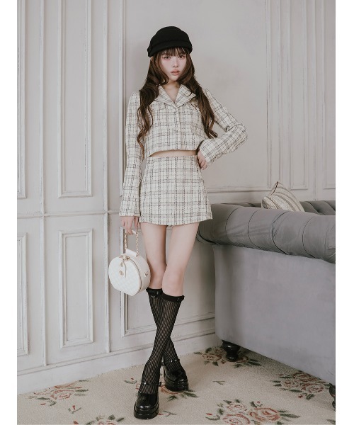 Darich（ダーリッチ）の「Vernal Tweed コンパクトジャケット（その他アウター・レディース・サックスブルー/その他/イエロー/ピンク・S/M）」の21枚目の写真