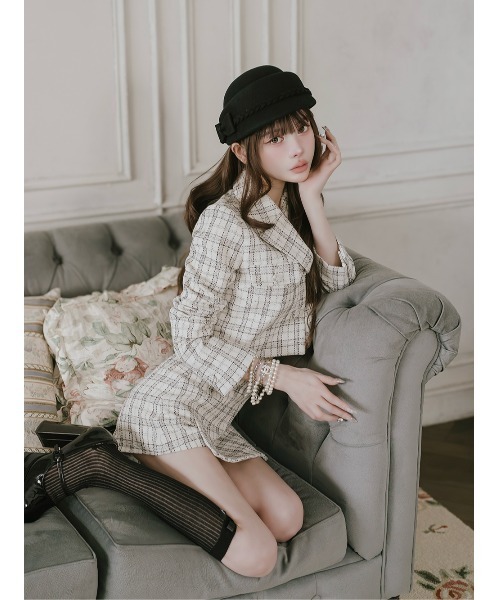 Darich（ダーリッチ）の「Vernal Tweed コンパクトジャケット（その他アウター・レディース・サックスブルー/その他/イエロー/ピンク・S/M）」の19枚目の写真