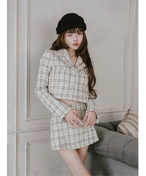 Darich（ダーリッチ）の「Vernal Tweed コンパクトジャケット（その他アウター・レディース・サックスブルー/その他/イエロー/ピンク・S/M）」の5枚目の写真