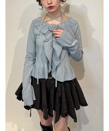 jouetie | ラッフルフリルコサージュニット(ニット/セーター)