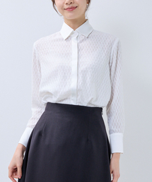 NARACAMICIE | 【NARACAMICIE】カットジャガード九分袖ブラウス(シャツ/ブラウス)