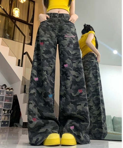 gossip!ロサンゼルス(ゴシップロサンゼルス)の「Y2K カモフラージュ刺繍デニムパンツ(デニムパンツ・レディース・カモフラージュ・L/M)」の5枚目の写真