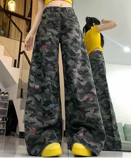 gossip!ロサンゼルス(ゴシップロサンゼルス)の「Y2K カモフラージュ刺繍デニムパンツ(デニムパンツ・レディース・カモフラージュ・L/M)」の6枚目の写真
