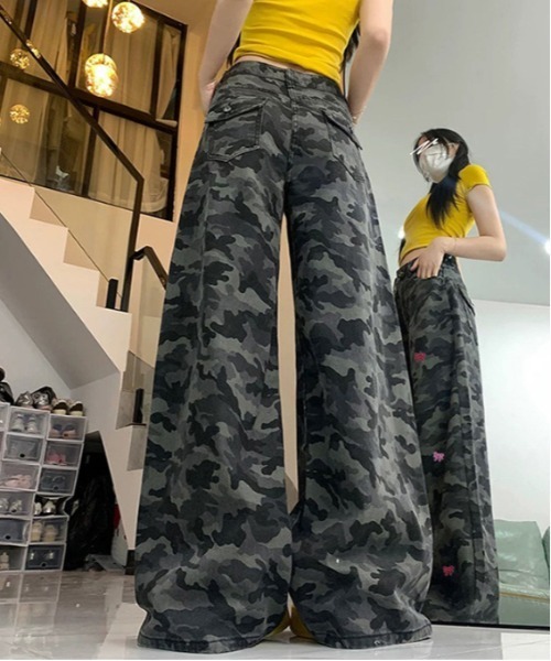 gossip!ロサンゼルス(ゴシップロサンゼルス)の「Y2K カモフラージュ刺繍デニムパンツ(デニムパンツ・レディース・カモフラージュ・L/M)」の8枚目の写真
