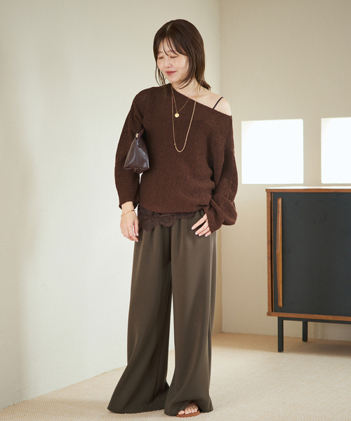 plage（プラージュ）の「sandwash loose パンツ（その他パンツ・レディース・グレー系その他/ブラウン・34/38/36）」の5枚目の写真