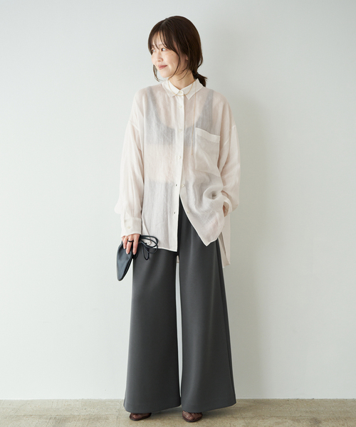 plage（プラージュ）の「sandwash loose パンツ（その他パンツ・レディース・グレー系その他/ブラウン・34/38/36）」の9枚目の写真