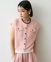 Trish | ガーター編みポケット付きベスト(ベスト)