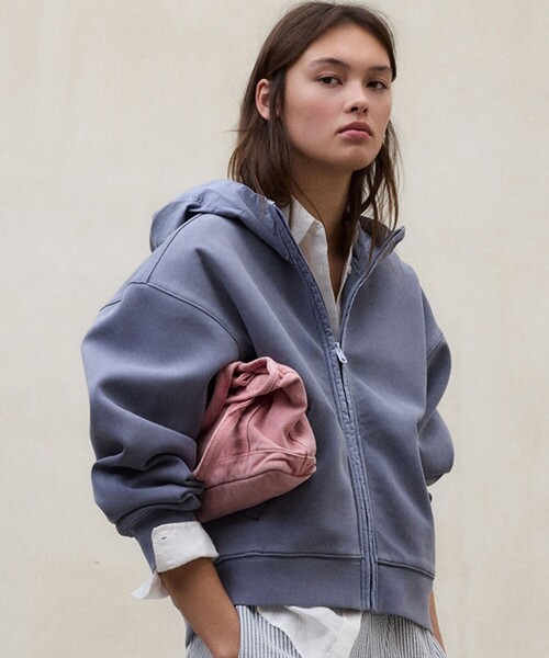 ECOALF(エコアルフ)の「ARICA ピグメント パーカー / ARICA SWEATSHIT WOMAN(パーカー・レディース・グレー系その他/グレー/ピンク系その他2・S)」の1枚目の写真