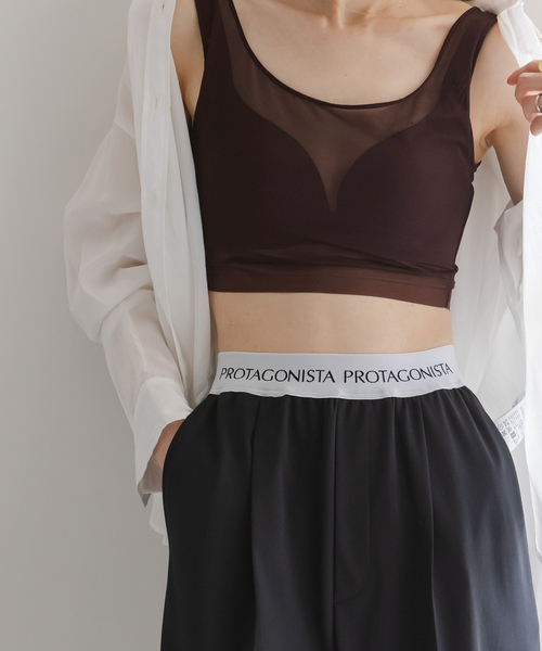 NICENICE MOMENT(ナイスナイスモーメント)の「《追加》NICENICE MOMENT/ナイスナイスモーメント MESH BRA TANK(その他アンダーウェア/インナー・レディース・ブラウン/ベージュ/ブラック・38/36)」の3枚目の写真