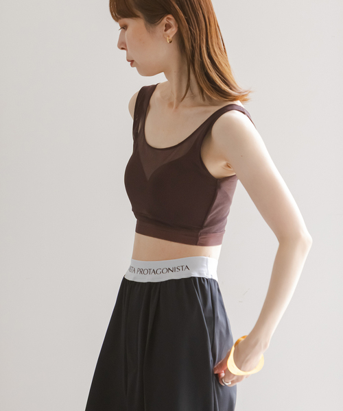NICENICE MOMENT(ナイスナイスモーメント)の「《追加》NICENICE MOMENT/ナイスナイスモーメント MESH BRA TANK(その他アンダーウェア/インナー・レディース・ブラウン/ベージュ/ブラック・38/36)」の20枚目の写真