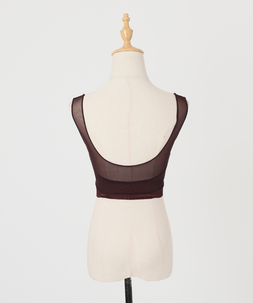 NICENICE MOMENT(ナイスナイスモーメント)の「《追加》NICENICE MOMENT/ナイスナイスモーメント MESH BRA TANK(その他アンダーウェア/インナー・レディース・ブラウン/ベージュ/ブラック・38/36)」の11枚目の写真