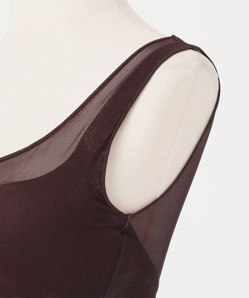 NICENICE MOMENT(ナイスナイスモーメント)の「《追加》NICENICE MOMENT/ナイスナイスモーメント MESH BRA TANK(その他アンダーウェア/インナー・レディース・ブラウン/ベージュ/ブラック・38/36)」の5枚目の写真