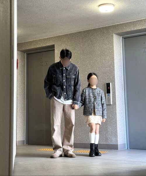 MUSINSA STANDARD KIDS（ムシンサスタンダードキッズ）の「ラウンドネックツイードジャケット[ブラック]（ブルゾン・レディース・その他・120/130/140/150）」の8枚目の写真