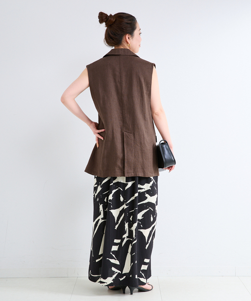 B.C STOCK(ベーセーストック)の「手洗い可 / フレンチリネンジレ(その他アウター・レディース・ベージュ/ブラック/ブラウン・FREE)」の12枚目の写真