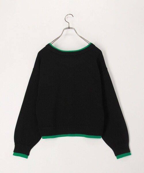 fredy couleur（フレディクルール）の「配色レイヤード風カーディガン（ニット/セーター・レディース・オフホワイト/ブラック/ピンク/ブラウン・38）」の17枚目の写真