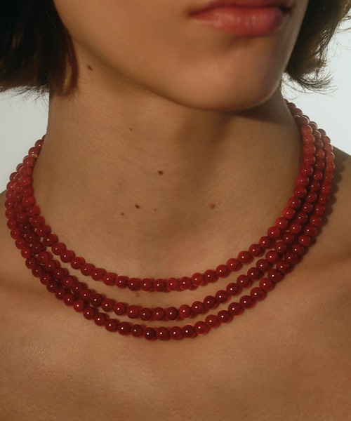 IRIS47(イリスフォーセブン)の「【IRIS 47】fabiana red agate necklace/ファビアナ レッドアゲート ネックレス(ネックレス・レディース・レッド系その他・FREE)」の1枚目の写真