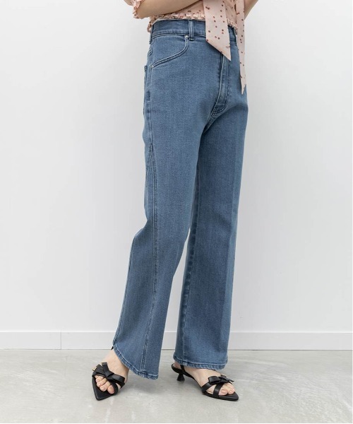 RANDA（ランダ）の「【00サイズあり】ロゴ刺繍ハイウエストデニムパンツ（その他パンツ・レディース・インディゴブルー/ブルー/ライトブルー・0/00/1）」の4枚目の写真