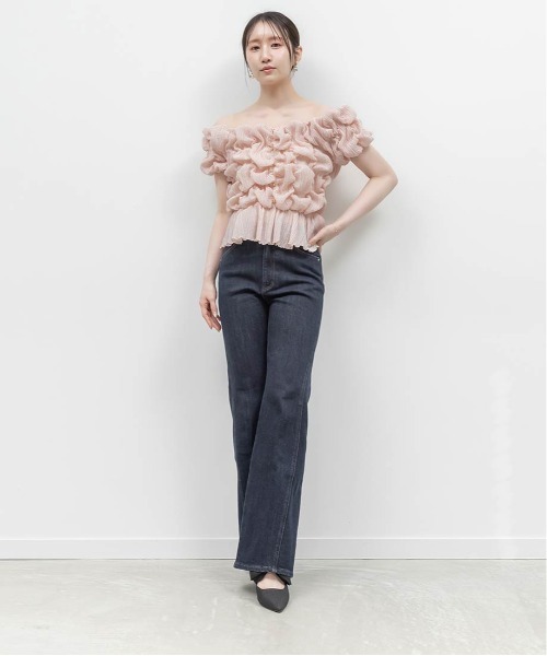 RANDA（ランダ）の「【00サイズあり】ロゴ刺繍ハイウエストデニムパンツ（その他パンツ・レディース・インディゴブルー/ブルー/ライトブルー・0/00/1）」の10枚目の写真