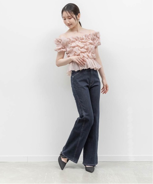 RANDA（ランダ）の「【00サイズあり】ロゴ刺繍ハイウエストデニムパンツ（その他パンツ・レディース・インディゴブルー/ブルー/ライトブルー・0/00/1）」の15枚目の写真