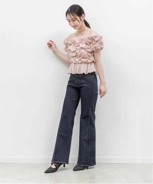 RANDA（ランダ）の「【00サイズあり】ロゴ刺繍ハイウエストデニムパンツ（その他パンツ・レディース・インディゴブルー/ブルー/ライトブルー・0/00/1）」の16枚目の写真