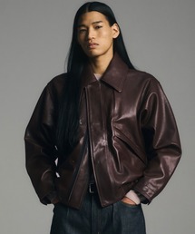 BAL（バル）の「LEATHER FLIGHT BOMBER JACKET（ミリタリージャケット）」