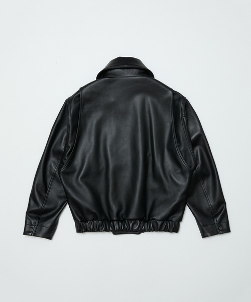 bal(バル)の「LEATHER FLIGHT BOMBER JACKET(ミリタリージャケット・メンズ・ブラック/ブラウン・3/2/1)」の17枚目の写真
