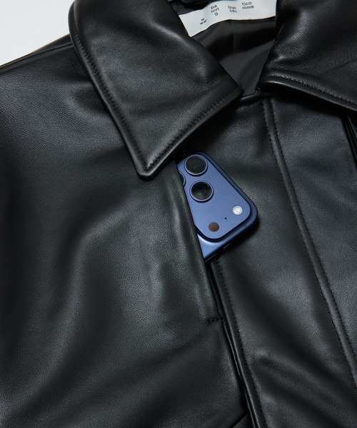 bal(バル)の「LEATHER FLIGHT BOMBER JACKET(ミリタリージャケット・メンズ・ブラック/ブラウン・3/2/1)」の20枚目の写真