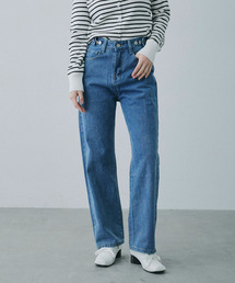 ウエストアジャスト セミワイドブルーデニム / Waist-Adjustable Semi-Wide Blue Denim Jeans