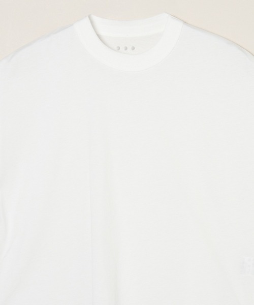 three dots(スリードッツ)の「ミルキージャージー フレンチスリーブTシャツ(Tシャツ/カットソー・レディース・ブラック/ホワイト系その他/ベージュ系その他・S/M)」の6枚目の写真