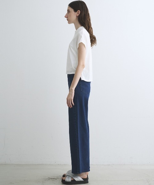 three dots(スリードッツ)の「ミルキージャージー フレンチスリーブTシャツ(Tシャツ/カットソー・レディース・ブラック/ホワイト系その他/ベージュ系その他・S/M)」の15枚目の写真