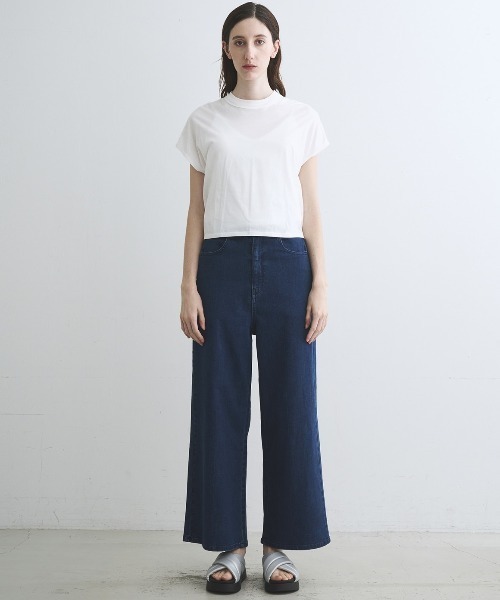 three dots(スリードッツ)の「ミルキージャージー フレンチスリーブTシャツ(Tシャツ/カットソー・レディース・ブラック/ホワイト系その他/ベージュ系その他・S/M)」の14枚目の写真
