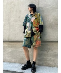 Desigual | アート プリント オープンシャツ /ゴーギャン柄シャツ(シャツ/ブラウス)