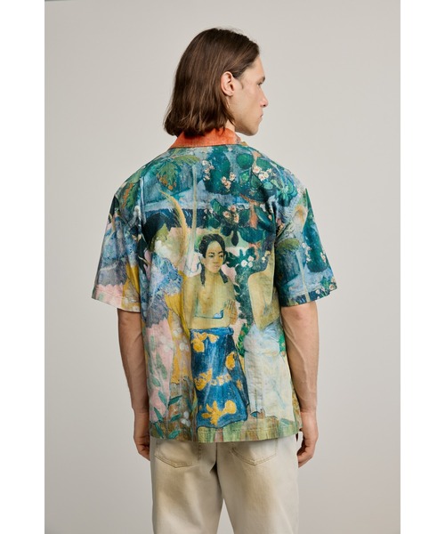 Desigual(デシグアル)の「アート プリント オープンシャツ /ゴーギャン柄シャツ(シャツ/ブラウス・メンズ・レッド・XL/L/M/S)」の3枚目の写真