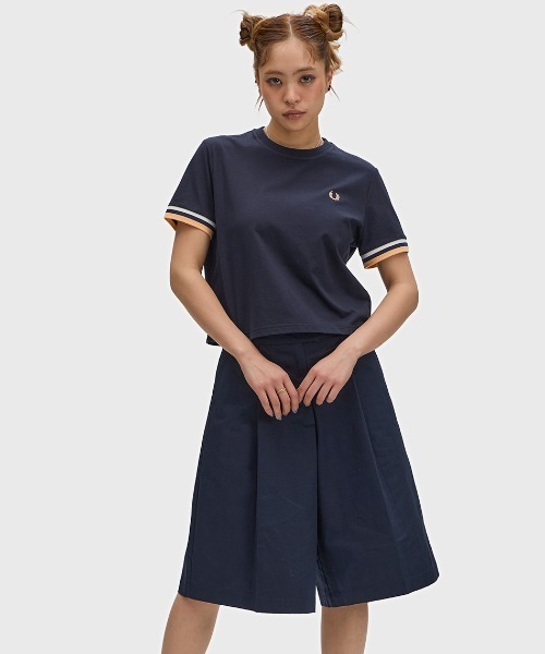 FRED PERRY(フレッドペリー)の「Pleated Shorts/プリーツショートパンツ(その他パンツ・レディース・ネイビー・10/8)」の10枚目の写真