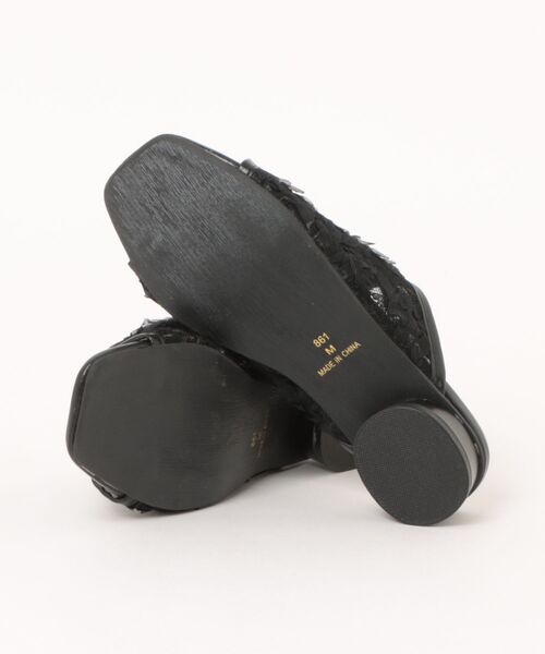 la farfa SHOES(ラ・ファーファ シューズ)の「la farfa shoes シアー素材 ミュール(サンダル・レディース・ピンク/ホワイト/ブラック・L/XL/LL/M)」の5枚目の写真
