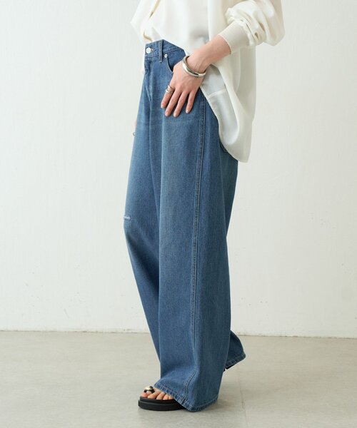 BEARDSLEY（ビアズリー）の「綿麻デニムパンツ（その他パンツ・レディース・インディゴブルー・1/0/2）」の2枚目の写真