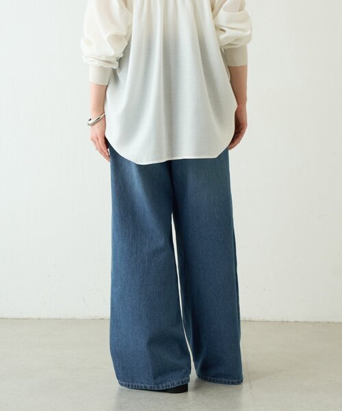 BEARDSLEY（ビアズリー）の「綿麻デニムパンツ（その他パンツ・レディース・インディゴブルー・1/0/2）」の3枚目の写真