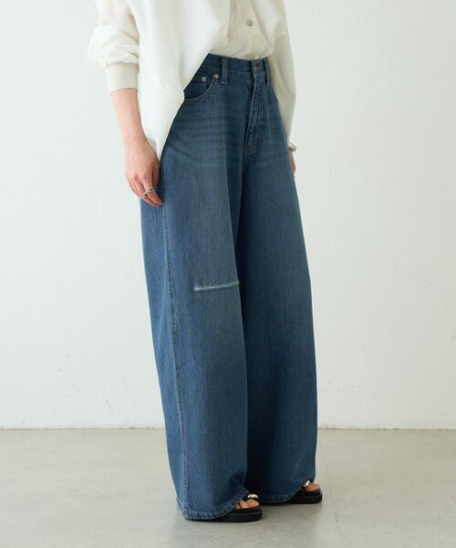 BEARDSLEY（ビアズリー）の「綿麻デニムパンツ（その他パンツ・レディース・インディゴブルー・1/0/2）」の4枚目の写真