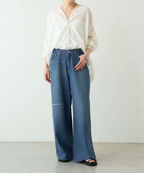 BEARDSLEY（ビアズリー）の「綿麻デニムパンツ（その他パンツ・レディース・インディゴブルー・1/0/2）」の5枚目の写真