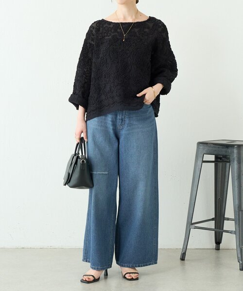 BEARDSLEY（ビアズリー）の「綿麻デニムパンツ（その他パンツ・レディース・インディゴブルー・1/0/2）」の9枚目の写真