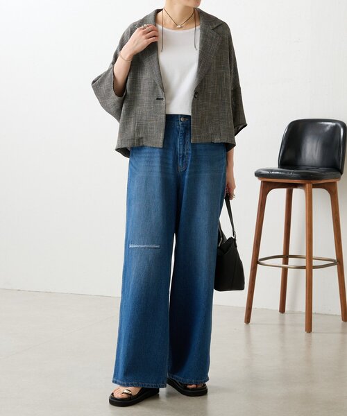 BEARDSLEY（ビアズリー）の「綿麻デニムパンツ（その他パンツ・レディース・インディゴブルー・1/0/2）」の12枚目の写真