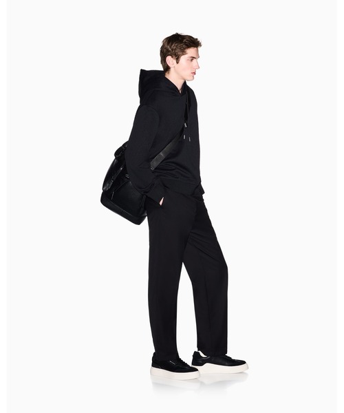 ARMANI EXCHANGE(アルマーニエクスチェンジ)の「【A|X アルマーニ エクスチェンジ】ダイアゴナル オールオーバージャカードロゴ フーデッドスウェットプルオーバー(スウェット・メンズ・ブラック/オフホワイト・X-SMALL/SMALL/MEDIUM/LARGE/XX-LARGE)」の5枚目の写真