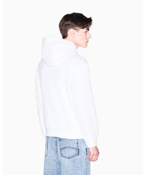 ARMANI EXCHANGE(アルマーニエクスチェンジ)の「【A|X アルマーニ エクスチェンジ】ダイアゴナル オールオーバージャカードロゴ フーデッドスウェットプルオーバー(スウェット・メンズ・ブラック/オフホワイト・X-SMALL/SMALL/MEDIUM/LARGE/XX-LARGE)」の7枚目の写真