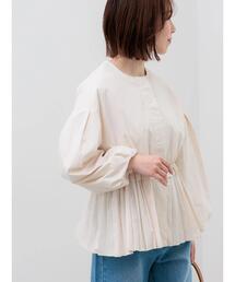 Te chichi | 袖バルーンペプラムプリーツブルゾン(ブルゾン)