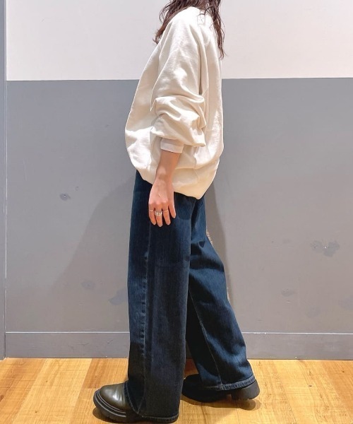 SOMETHING(サムシング)の「SOMETHING(サムシング)【レディース】「ELSA」ルーズストレートパンツ(デニムパンツ・レディース・ダークインディゴブルー・XS/S/M/L)」の20枚目の写真